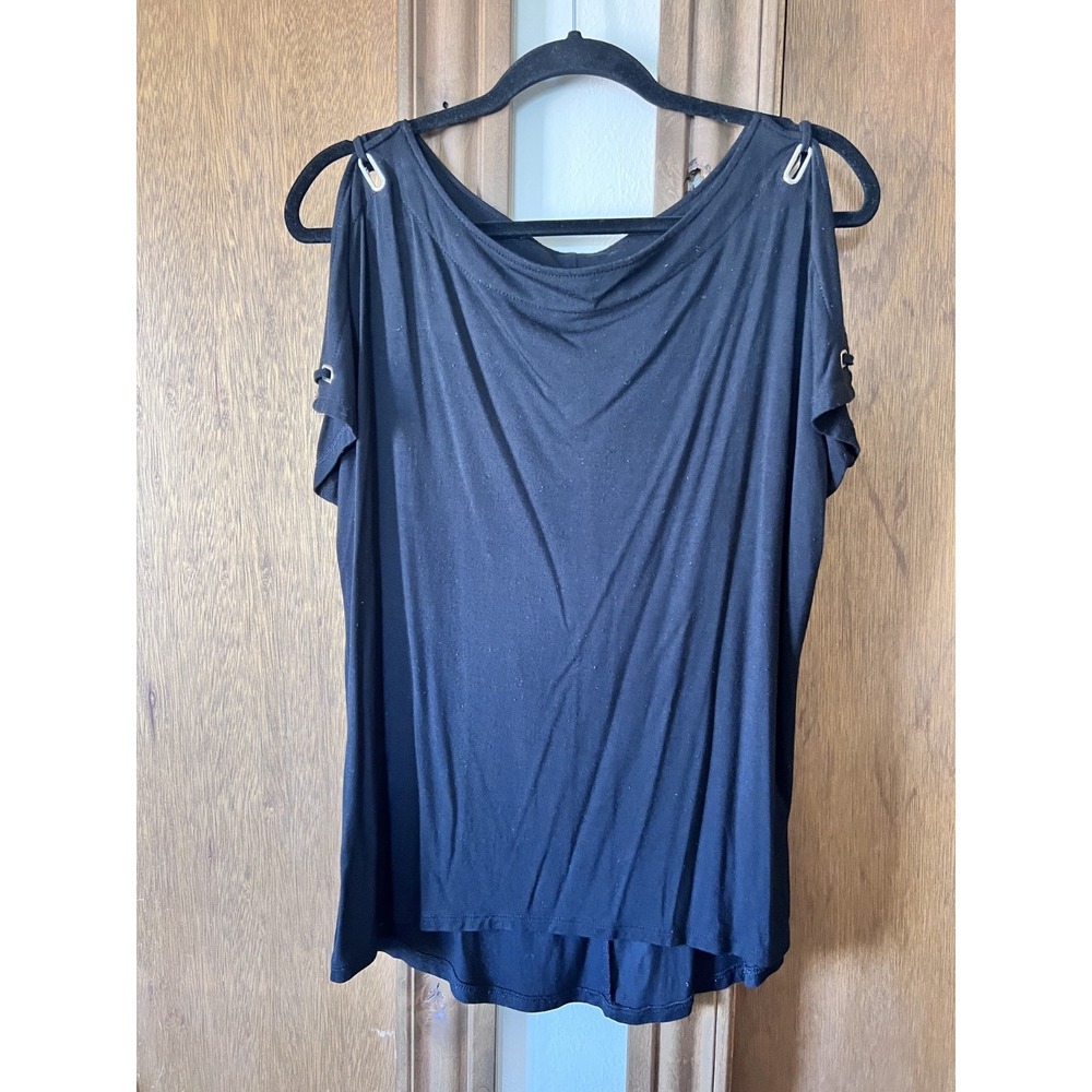 CABLE & GAUGE- Woman's Navy Blue Sleeveless Pullover Blouse Size M